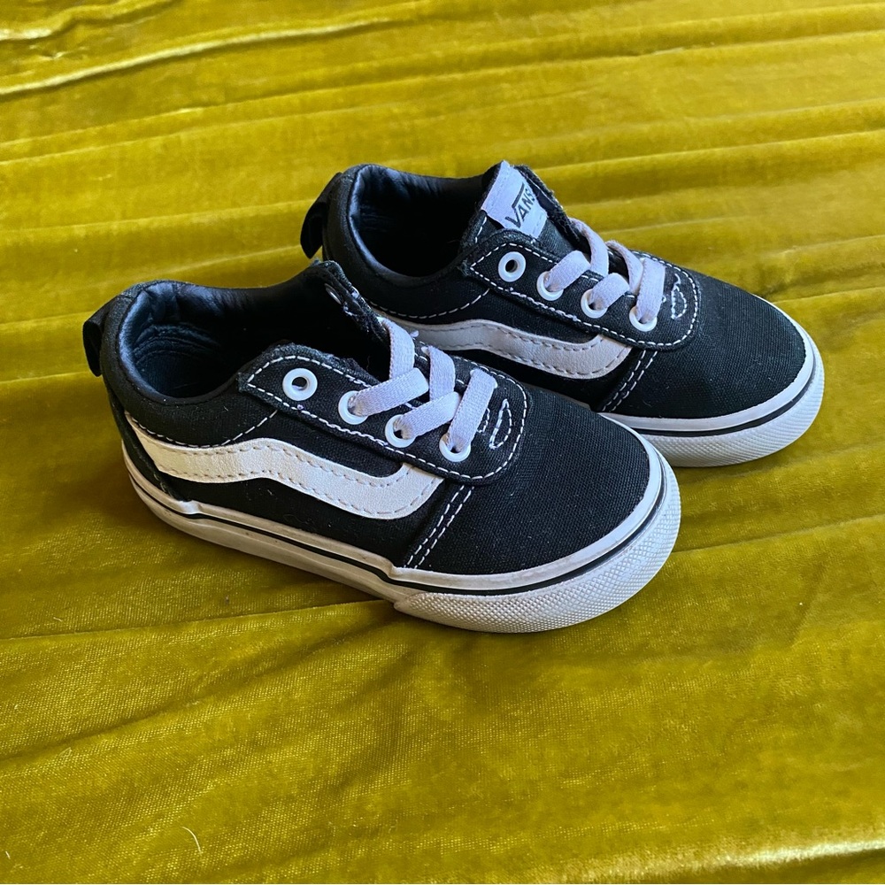 Black Toddler Old School Vans Size 6